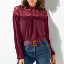 Tee-shirt macramé prune blancheporte t 54 neuf