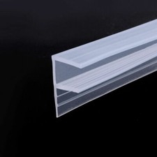 100cm Joint de Porte Bain Douche Bandes Verre Porte Écart Courbé Plat 6-12mm
