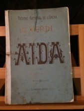 Verdi Aïda opéra partition chant piano brochée ancienne version française Leduc