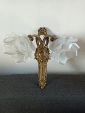 Ancienne Applique double en bronze - Tulipe