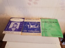 PARTITIONS   MUSIQUE   JOHNNY  HALLIDAY  ANCIENNES   BE   LOT  DE  3