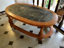 Table basse de salon bois et ardoises bon état 40€ remis en mains propres