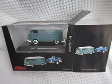 CAMION VW T1c FOURGON ET REMORQUE PORTE MINI VOITURE 1/43 SCHUCO 450374100 1/750