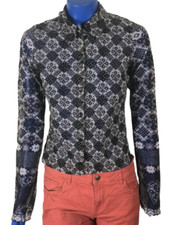 Mexx Chemise Femme Fleuri Manche Longue Boutonné Occasion Top qualité Taille S