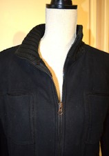 VESTE HOMME IMITATION DAIM NOIR TAILLE 3 M 46/48 SANS MARQUE 100% POLYESTER