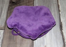 ~ 3 mois ORCHESTRA - AUR402 ~ Bonnet en velours violet brodé fille tête 41cm