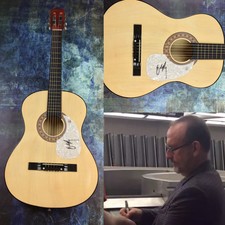 GFA Hommes Au Travail Colin Hay Signé Acoustique Guitare Preuve C2 COA