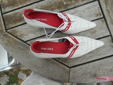 RARES CHAUSSURES A TALONS  DIESEL BLANCHES ROUGES T 38 BE A 15€ ACH IMM FP COMP