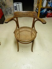 fauteuil de bureau ancien bois courbe, Fischel (autriche) 1900