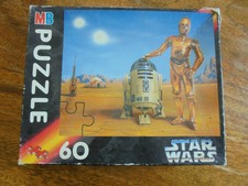 STAR WARS  MB PUZZLE. VINTAGE dessin animé film lucas