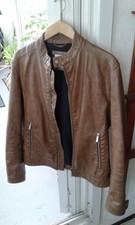 Veste léger bike homme Zara en simili cuir, taille S 