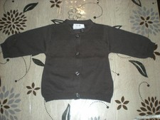 Gilet fin marron fille - 1 mois