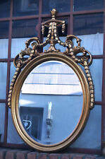 Beau miroir 103x64 cm style baroque doré à la feuille d'or un château à Bordeaux