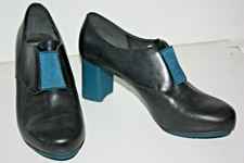 CAMPER Escarpins à Talons à Enfiler Cuir Noir T 39 TBE