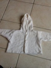 gilet blanc bebe 1 an