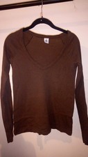 Haut t-shirt manches longues marron petit bateau 14 ans très bon état ( 2074)