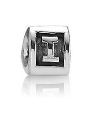 Retired Pandora Letter I Initial Charm Bead #790323I