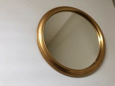 plateau miroir rond vintage art-déco métal façon laiton dos feutre déco chic 