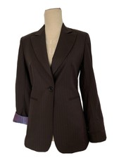 Veste femme marron tres fines rayures Marque Bruce Field