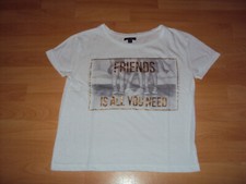 T-shirt MC blanc fille en Xs (14 ans) en TBE