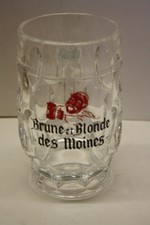 CHOPE A BIERE PUBLICITAIRE BIERE BLONDE  DES MOINES  25 cl  H 12cm
