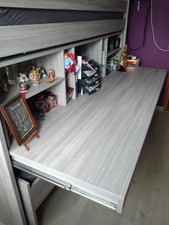 Lit combiné avec bureau et deuxième lit Longueur 2m15 largeur 98cm hauteur 1m56