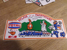 Ancien autocollant vintage relais total de la chartreuse station service