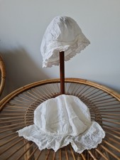 Lot 2 bonnets de nuit de femme ancien (XIXè-1900) 