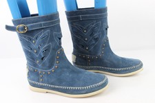 Bottines PATRIZIA PEPE Daim Bleu T 36 TRES BON ETAT