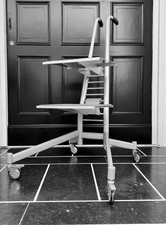 Meuble métal vintage sur roulettes Hifi TV multifonctions 