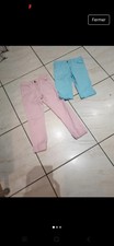 Lot : un Pantalon Orchestra 8 Ans rose et un pantacourt Orchestra bleu turquoise