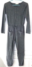 Combinaison gris Fonçé effet chiné manches longues ZARA taille 11 12 ANS