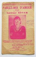 Partition vintage sheet music LUCIENNE BOYER : Parlez-Moi d'Amour * 1930