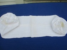 Taie housse de traversin polochon ancienne chanvre lin 33 x 102 cm N°10 usagée