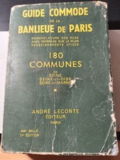 GUIDE COMMODE DE LA BANLIEUE DE PARIS-180 COMMUNES-ANDRE LECONTE-PARIS-1965