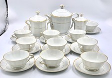 Superbe Service à thé PORCELAINE LIMOGES Bernardaud 11 convives