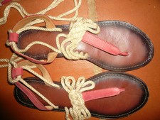 GAASTRA sandales cuir et corde taille 38 en TBE