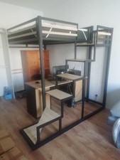 Lit mezzanine Métal et Bois 