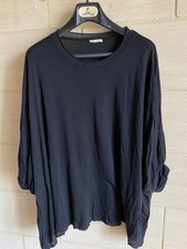 T-shirt top Tunique American Vintage Taille M 38 40 Noir Manches Chauve Souris