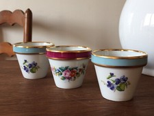 Lot 3 Petits pots de Fleurs Porcelaine de Limoges 