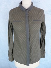 LE TEMPS DES CERISES Haut Chemisier Taille S - Manches longues - Kaki