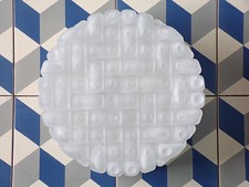 PLAFONNIER APPLIQUE ERCO verre pressé moulé dépoli-DESIGN 60 70-ROND