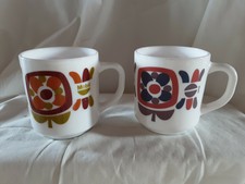 Deux mugs tasses publicitaires Mobil, année  70