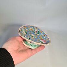 ?  CHINE COUPELLE, COUPE sur pied en porcelaine signature à identifier 