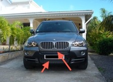 Ensemble grilles calandre av BMW X5 E70 06/10 Titane 51117159597 et 51117163956