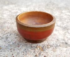 Vieux Fait à la Main & Laque Peint en Bois Bol