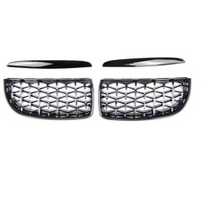 2 GRILLE DE CALANDRE NOIR BRILLANT SPOTS DIAMANT BMW SERIE 3 E90 ET E91 PHASE 1 