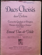 partition violon Duos Choisis pour deux violons E. Van de Velve vol.1