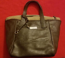 Delfina Bag in the Bag. light brown bag in dark brown tote bag  