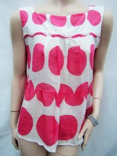 Top Haut ZARA taille M / 38 / 2 gros pois roses en soie et coton TBE